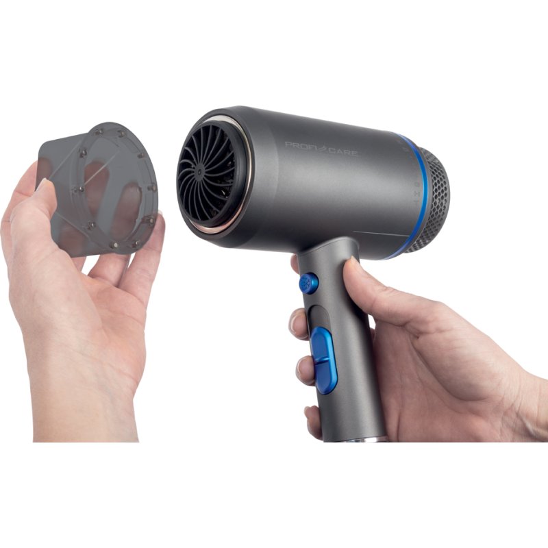 PROFI CARE sèche-cheveux PC-HT 3082, anthracite/bleu, 1800 watts